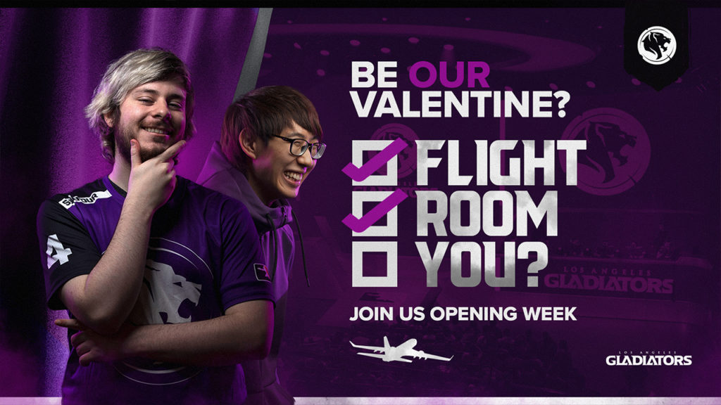 L.A. Gladiators twitter be our valentine promotion